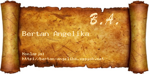 Bertan Angelika névjegykártya